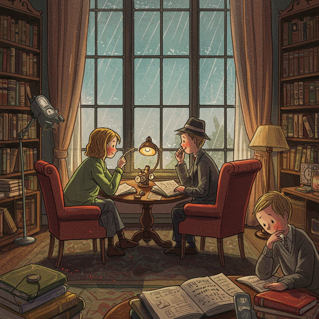 Mystery writing scene